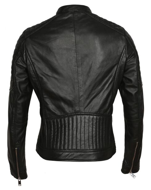 Veste en Cuir Betty noire