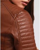 Veste en Cuir Betty cognac