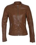 Veste en Cuir Betty cognac