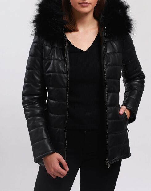 Doudoune en Cuir Bleny noire