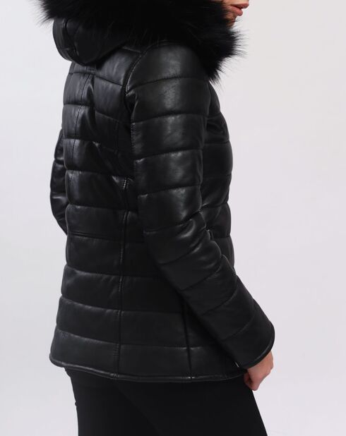 Doudoune en Cuir Bleny noire