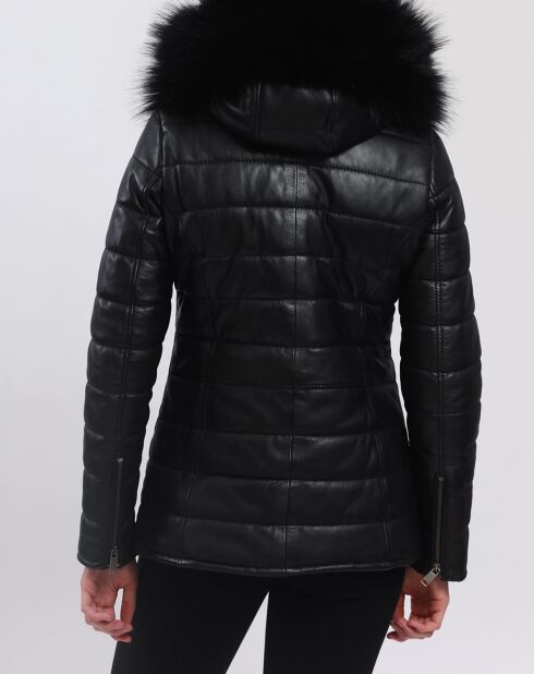 Doudoune en Cuir Bleny noire