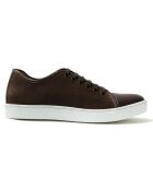 Sneakers en Velours de Cuir Boston marron