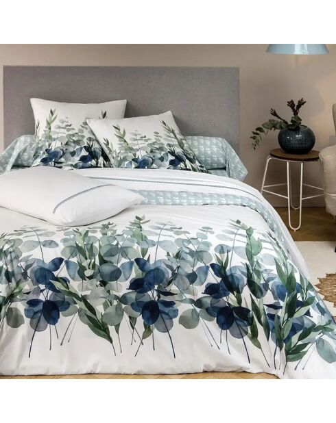 Taie d'oreiller 100% Percale de Coton Eucalyptus multicolore