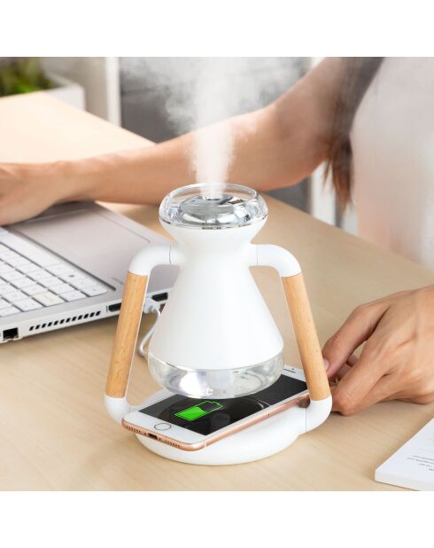 Humidificateur diffuseur d'arômes et chargeur sans fil 3-en-1 misvolt