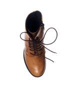 Bottines en Cuir Léna camel - Talon 10 cm