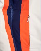 Veste de ski Sella fausse fourrure écru/orange