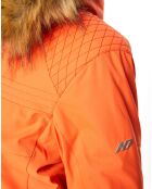 Veste de ski Triolet fausse fourrure orange