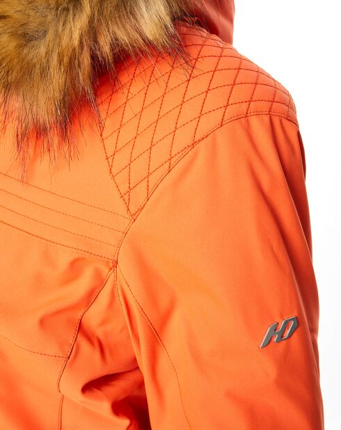 Veste de ski Triolet fausse fourrure orange