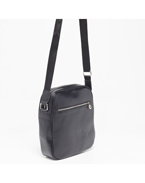 Sac à bandoulière en Cuir Hemi noir - 24x27x7 cm