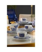 Service à café en Porcelaine multicolore - 12 pièces