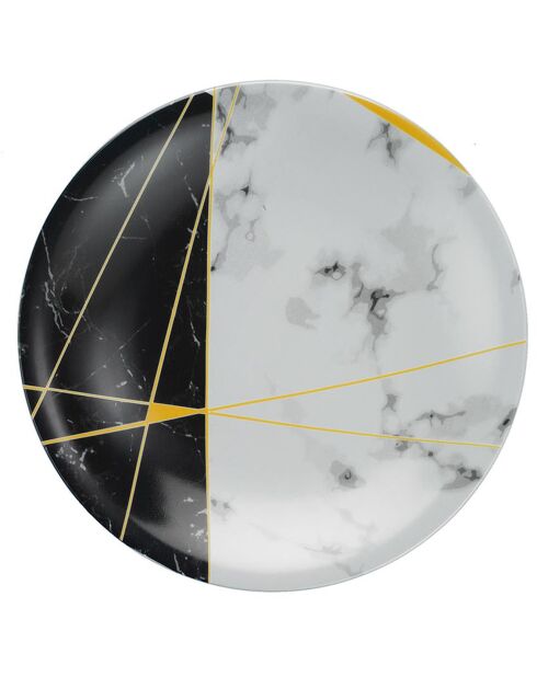 Service de table en Porcelaine multicolore - 24 pièces