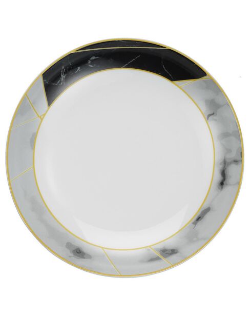 Service de table en Porcelaine multicolore - 24 pièces