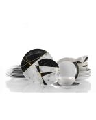 Service de table en Porcelaine multicolore - 24 pièces