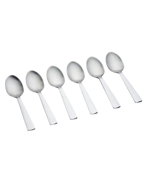 6 Petites cuillères Telmo inox mat