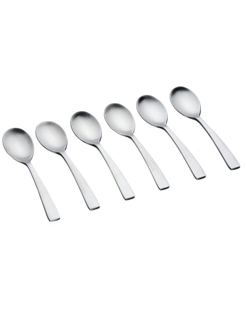 6 Petites cuillères Oglu inox mat