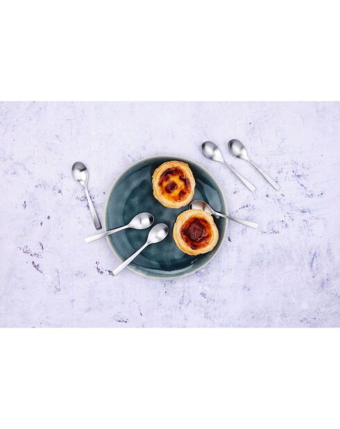 6 Petites cuillères Oglu inox mat