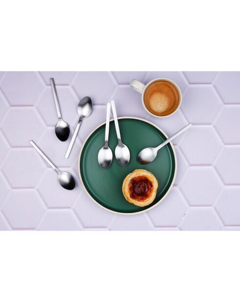 6 Petites cuillères Emund inox mat