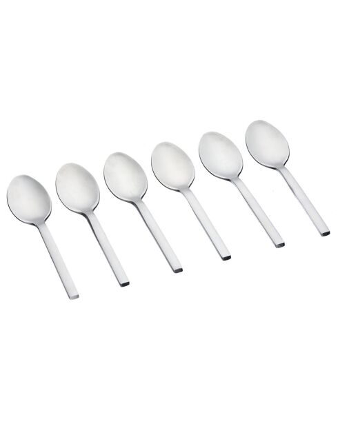 6 Petites cuillères Emund inox mat