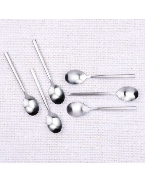 6 Petites cuillères Nils inox mat