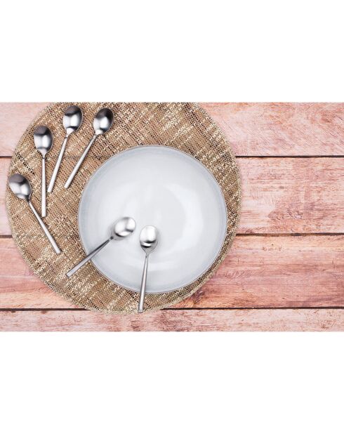 6 Petites cuillères Nils inox mat