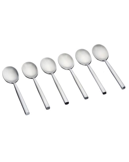 6 Petites cuillères Nils inox mat