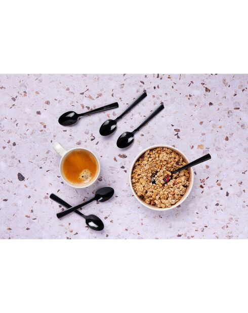 6 Petites cuillères Telmo noires