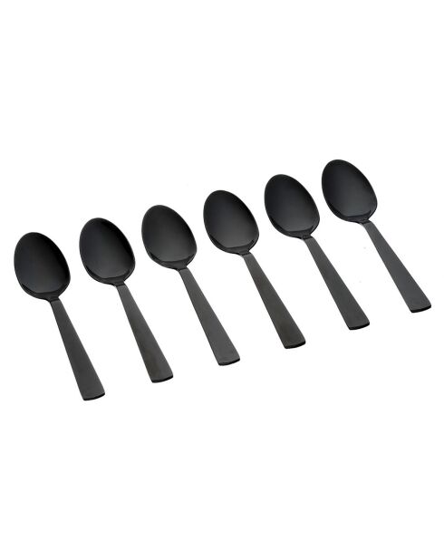 6 Petites cuillères Telmo noires