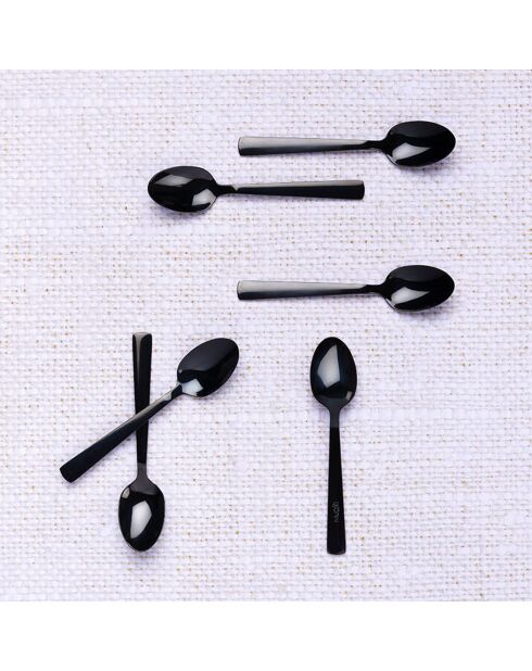 6 Petites cuillères Telmo noires