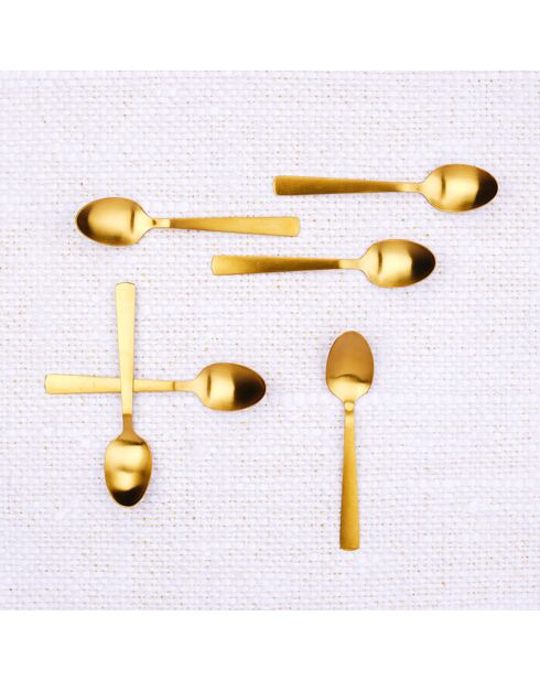 6 Petites cuillères Telmo dorées