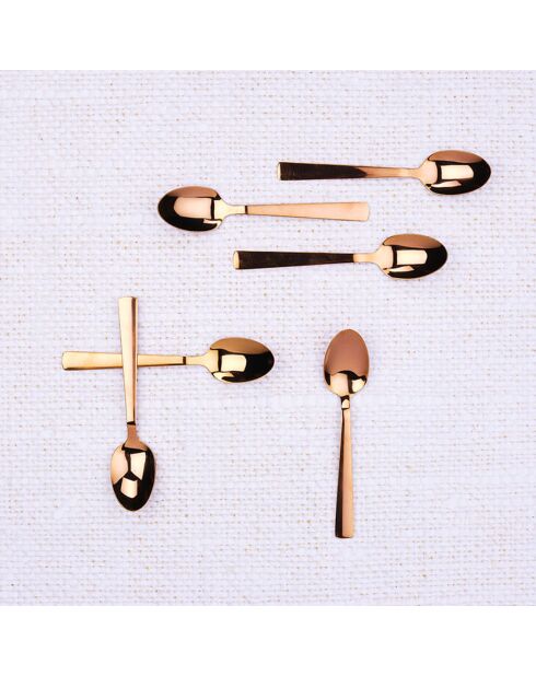 6 Petites cuillères Telmo cuivrées