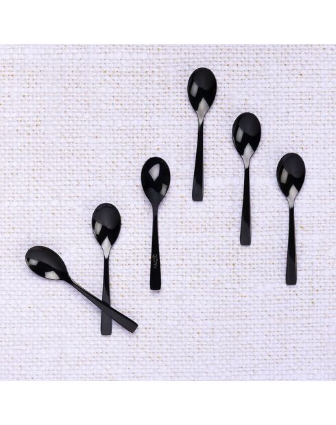 6 Petites cuillères Oglu noires