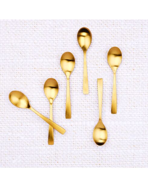 6 Petites cuillères Oglu dorées