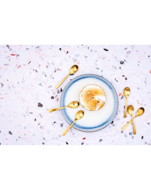 6 Petites cuillères Oglu dorées