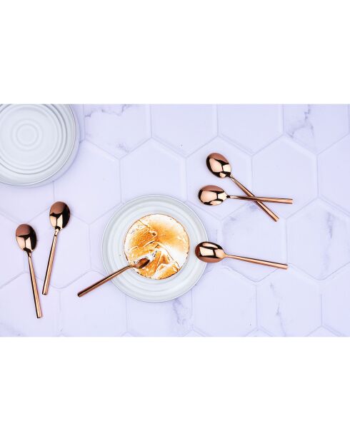 6 Petites cuillères Nils cuivrées