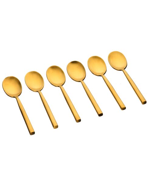 6 Petites cuillères Nils dorées
