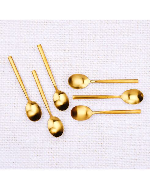 6 Petites cuillères Nils dorées