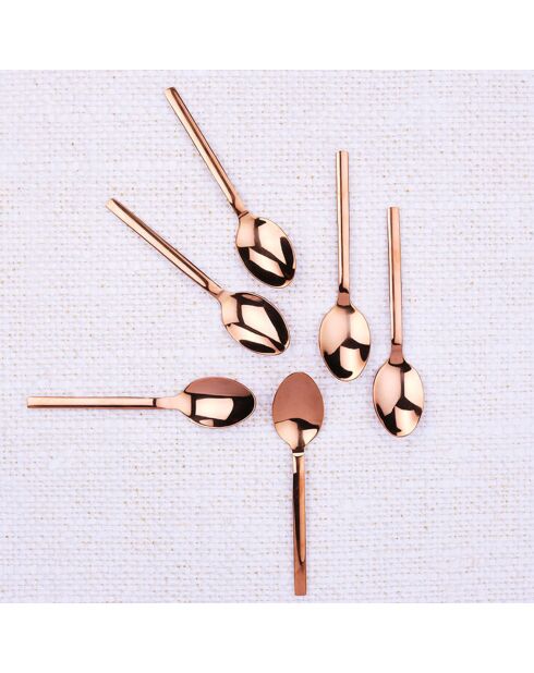 6 Petites cuillères Emund cuivrées