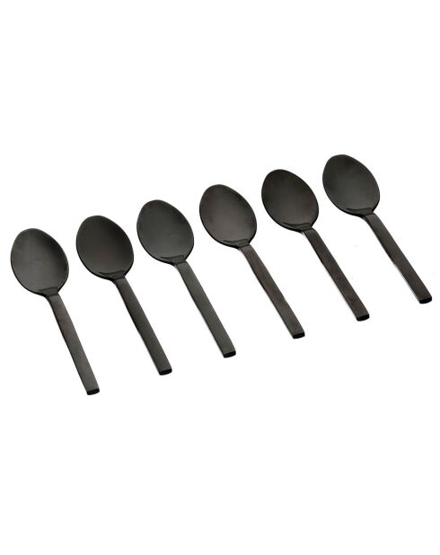 6 Petites cuillères Emund noires