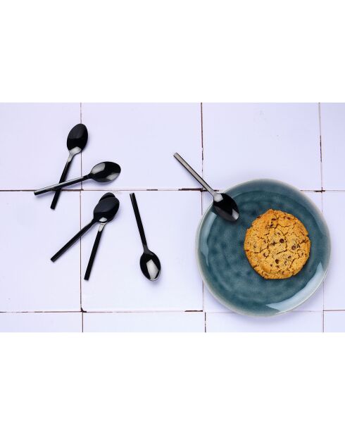 6 Petites cuillères Emund noires