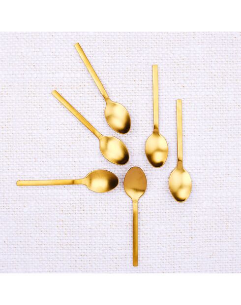 6 Petites cuillères Emund dorées