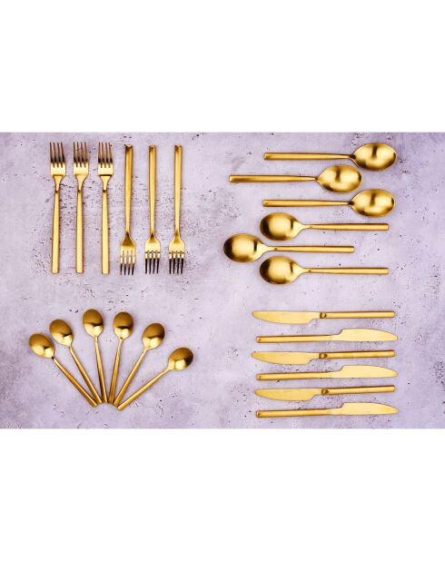 Ménagère Nils dorée - 24 pièces