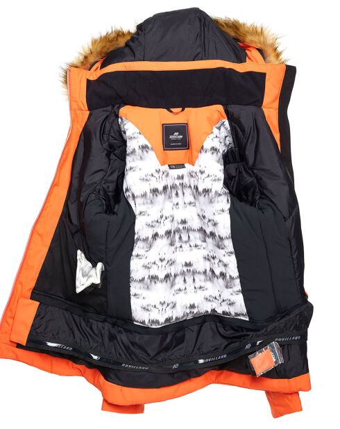 Veste de ski Triolet fausse fourrure orange