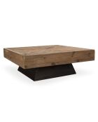 Table basse carrée bois Pin recyclé Andrian marron  - 99.5x99.5x35 cm