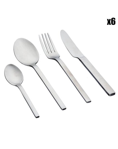Ménagère Emund inox mat - 24 pièces