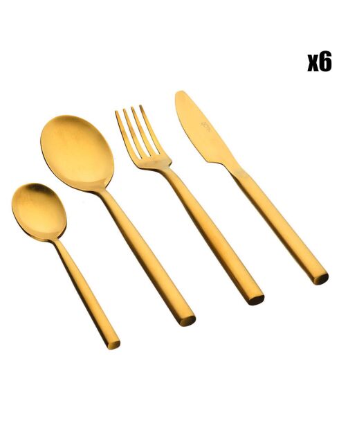 Ménagère Nils dorée - 24 pièces