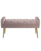 Banc de lit en velours Albane rose - 103x40x53 cm