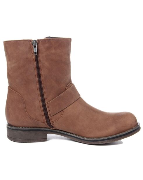 Boots en Cuir Elisabeth marron