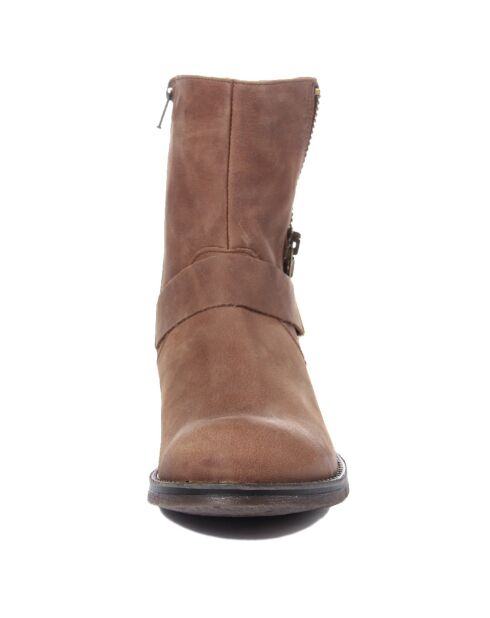 Boots en Cuir Elisabeth marron