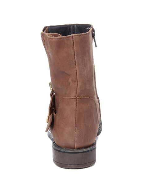 Boots en Cuir Elisabeth marron